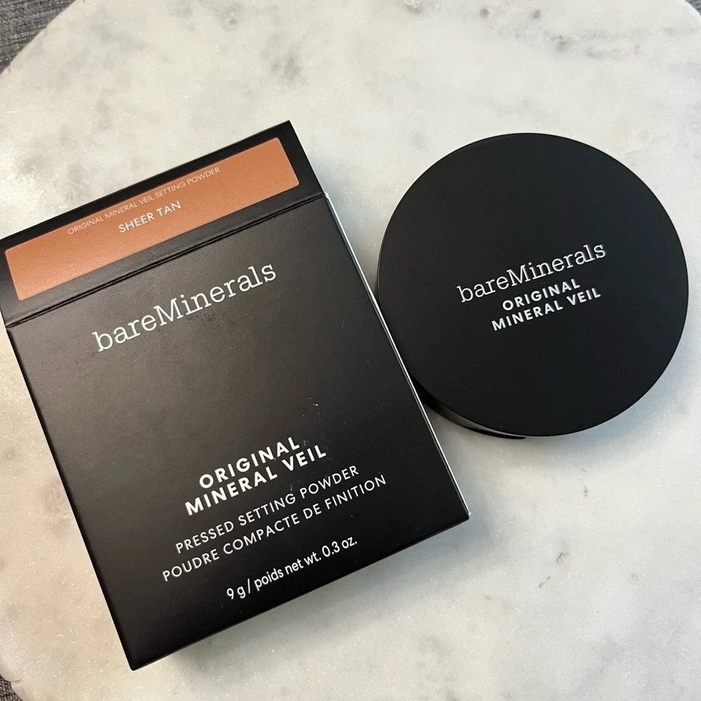 BareMinerals Mineral Veil Original Pressed Setting‎ Powder SHEER TAN New NIB 9g